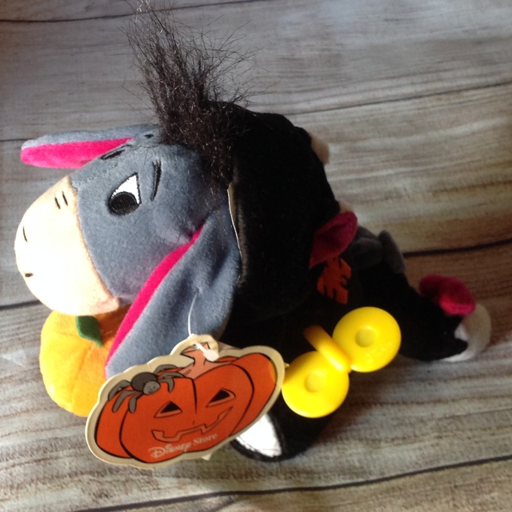Disney Store  7" Wind-Up Plush Halloween Eeyore